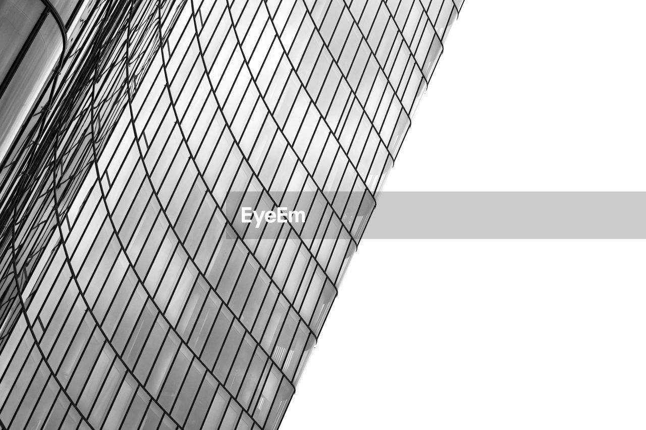 Minimalist black-and-white glass facade
