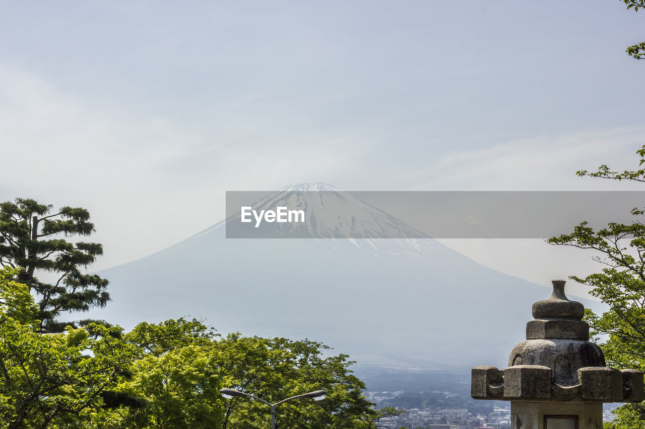 Scenic view of snowcapped mountain against sky