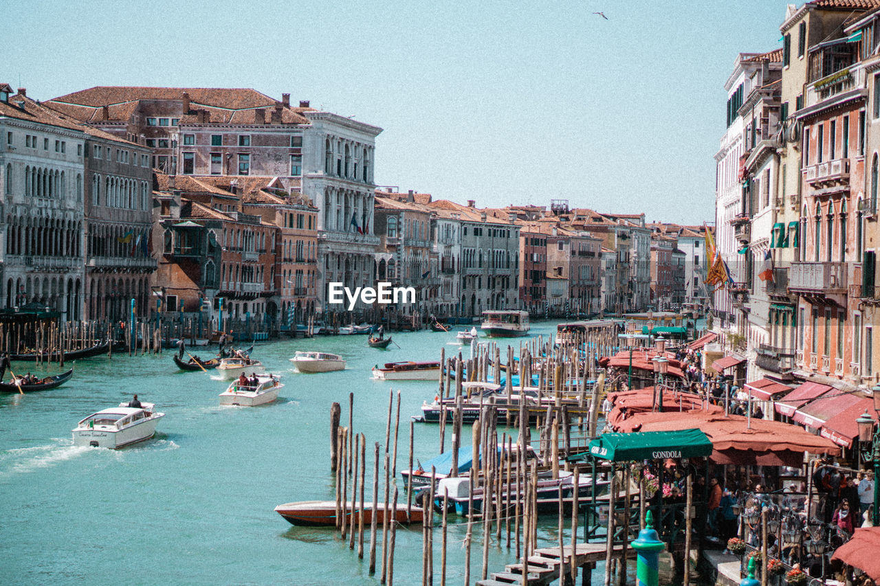 High angle view of buildings in venice