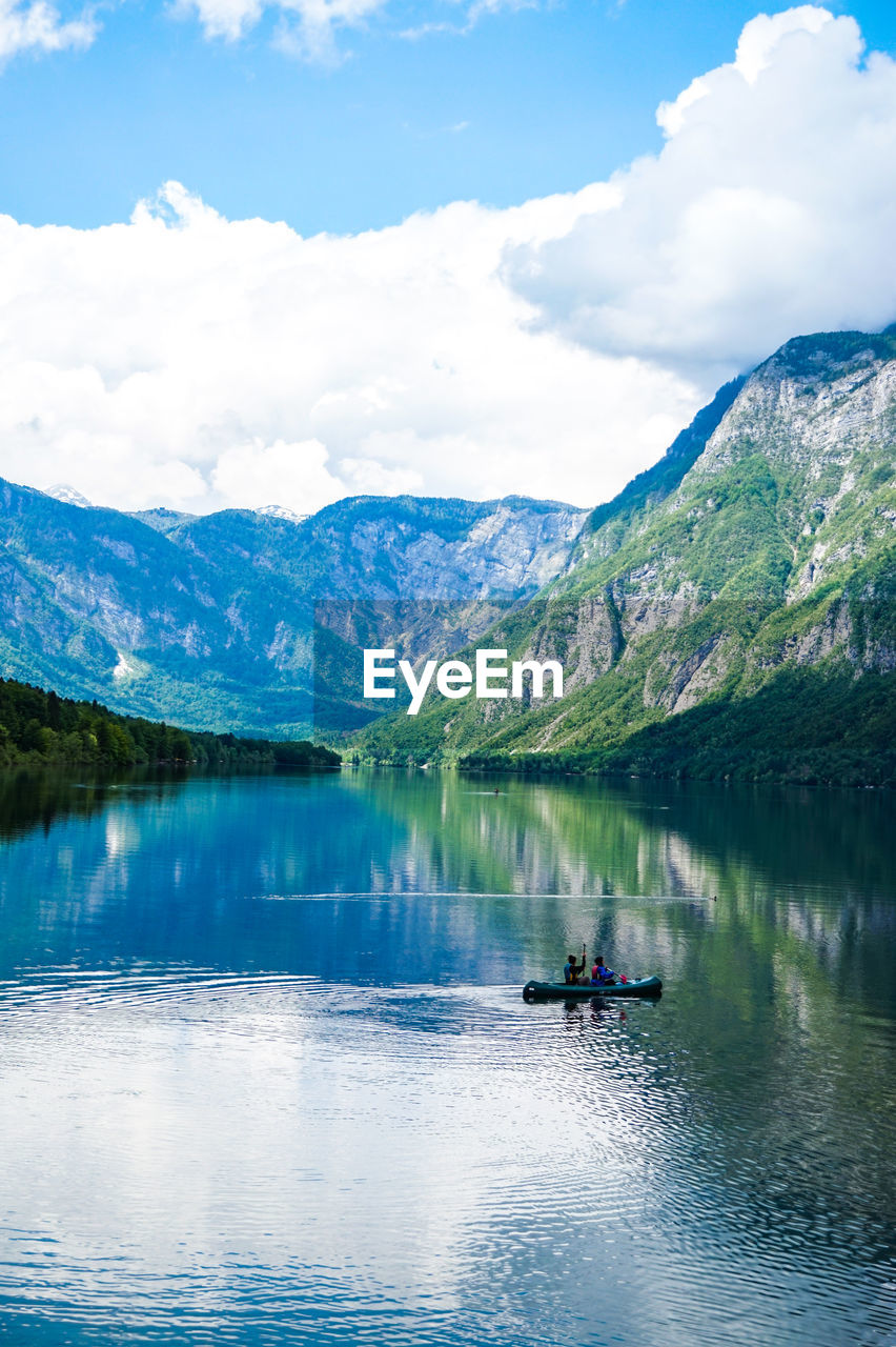 SCENIC VIEW OF LAKE AGAINST MOUNTAINS