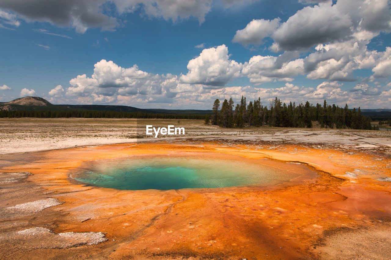 Colorful hot spring in yellowstone national park, montana