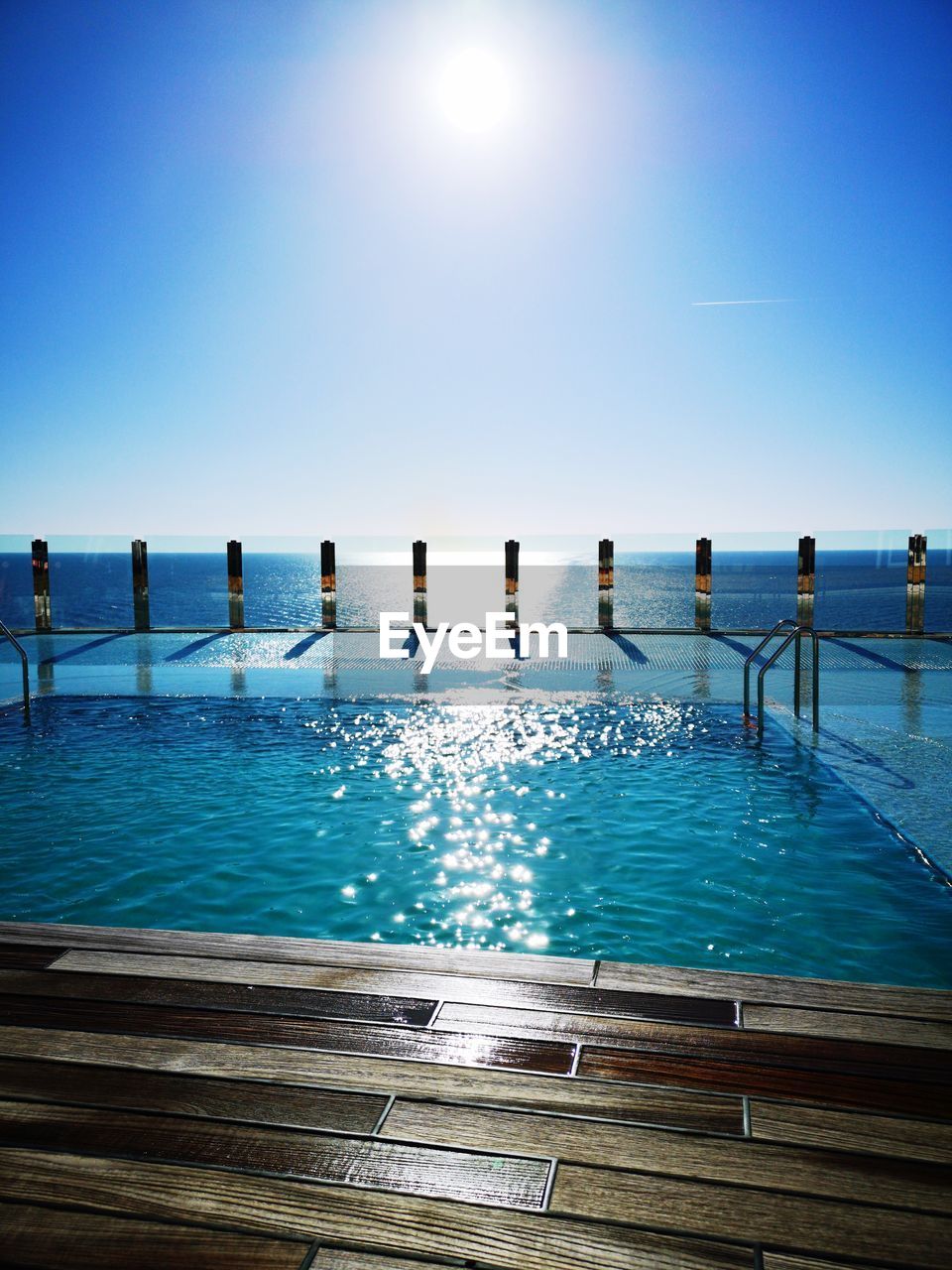  swimming pool against clear sky