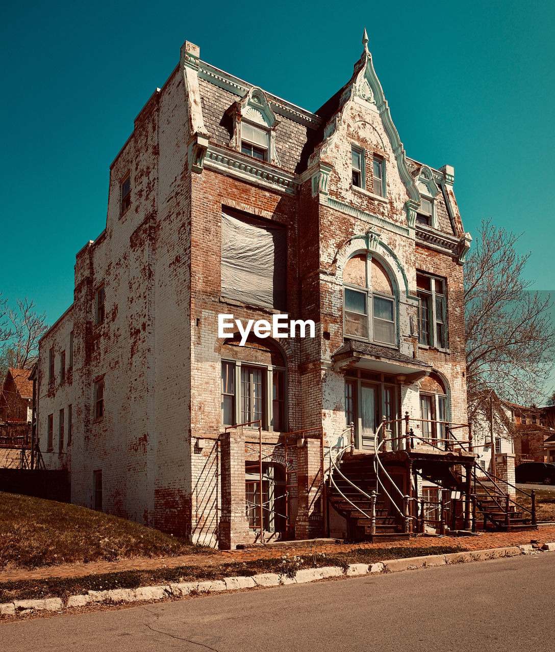 Low angle view of historic building