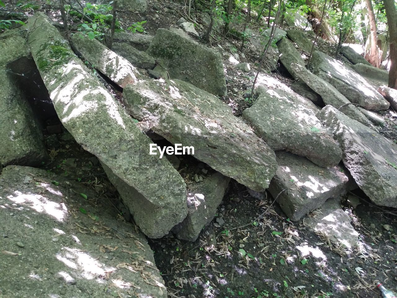 HIGH ANGLE VIEW OF ROCKS