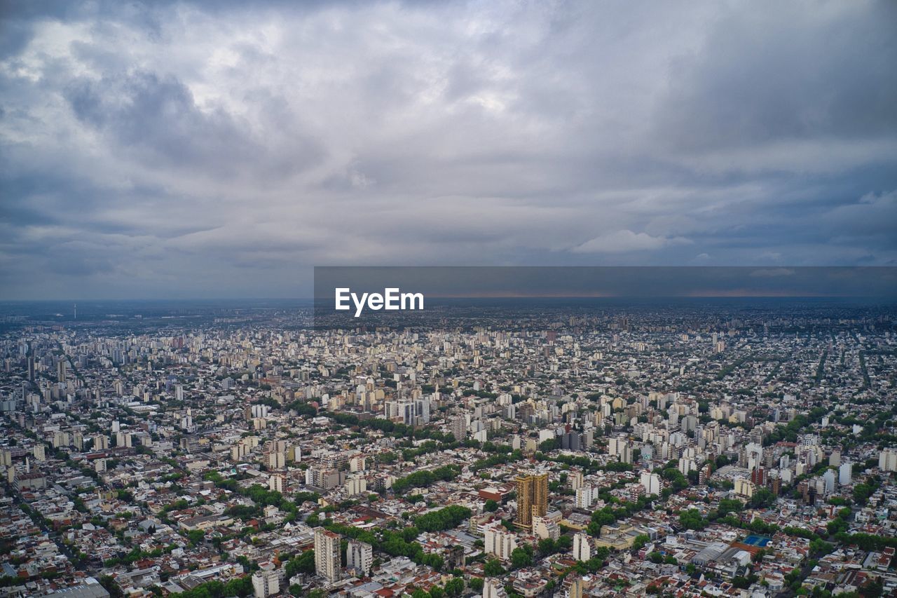 Aerial view of buenos aires looking west