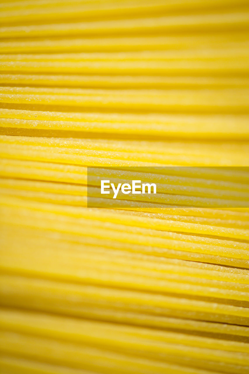 Close-up of raw spaghetti