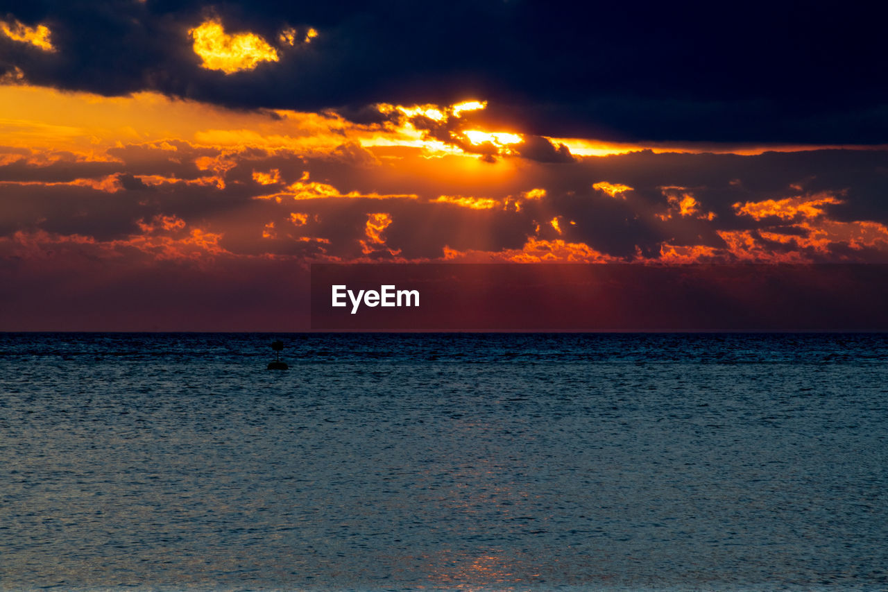 SCENIC VIEW OF SEA DURING SUNSET