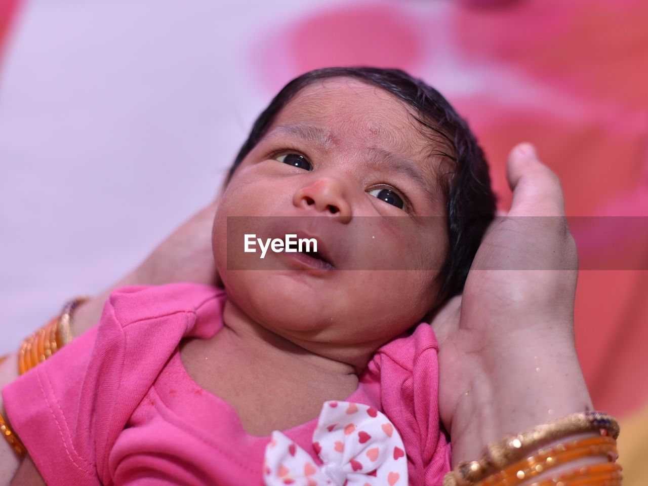 Close-up of cute baby girl