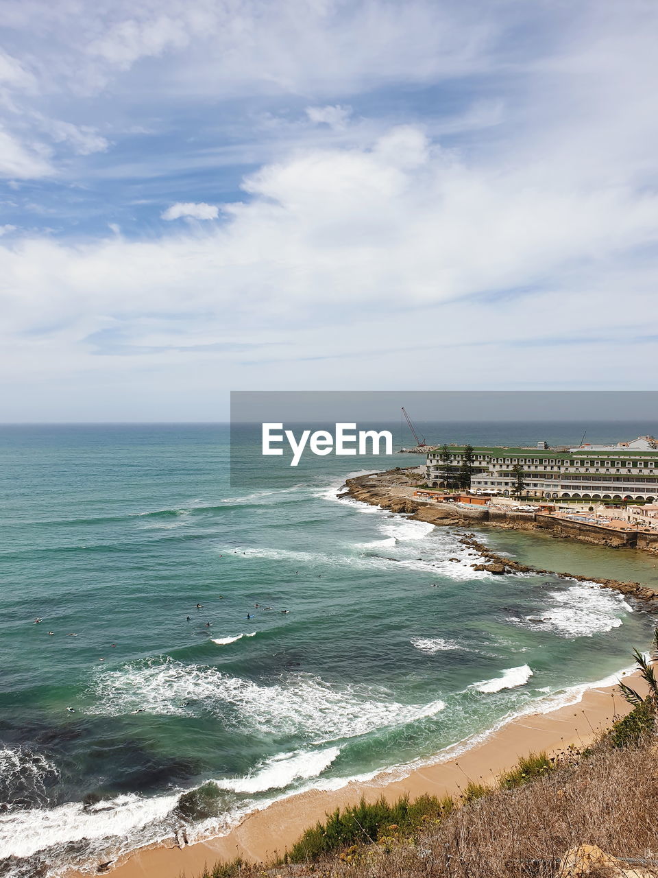 The blue portuguese coastline. ericiera, portugal