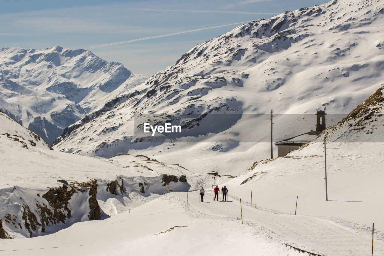 Scenic view of snowcapped mountains