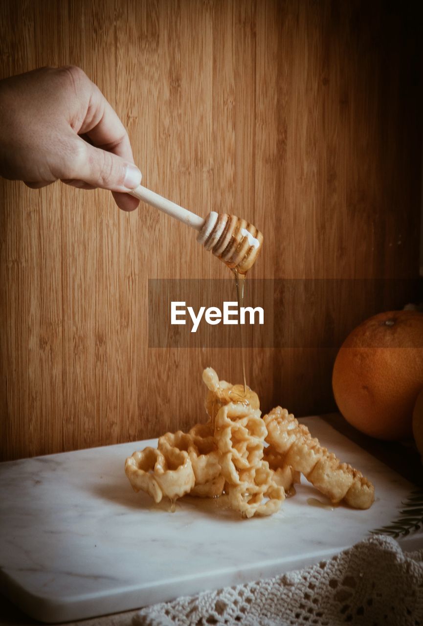 WOMAN HAVING FOOD