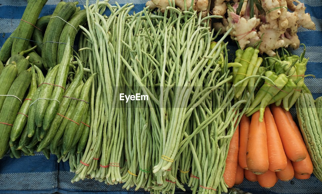 VIEW OF VEGETABLES FOR SALE IN MARKET STALL