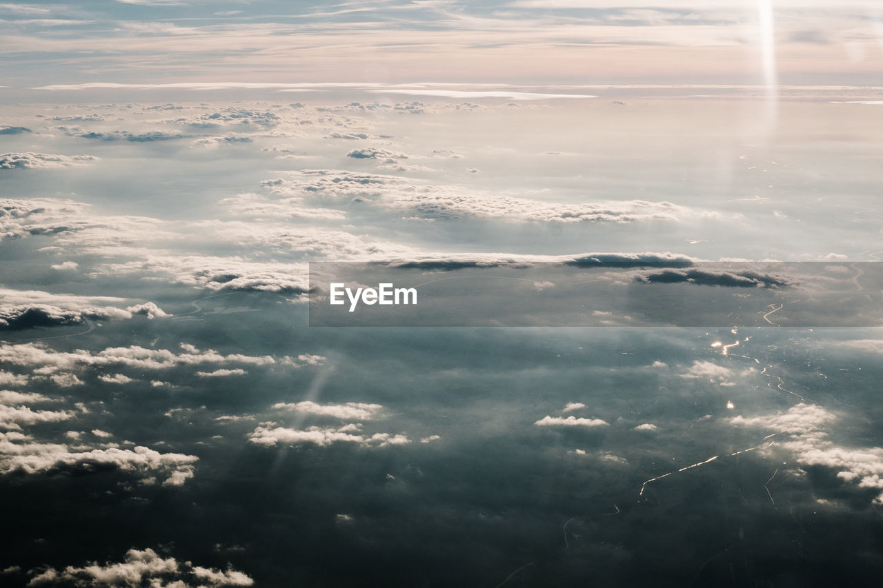 High angle view of clouds in sky