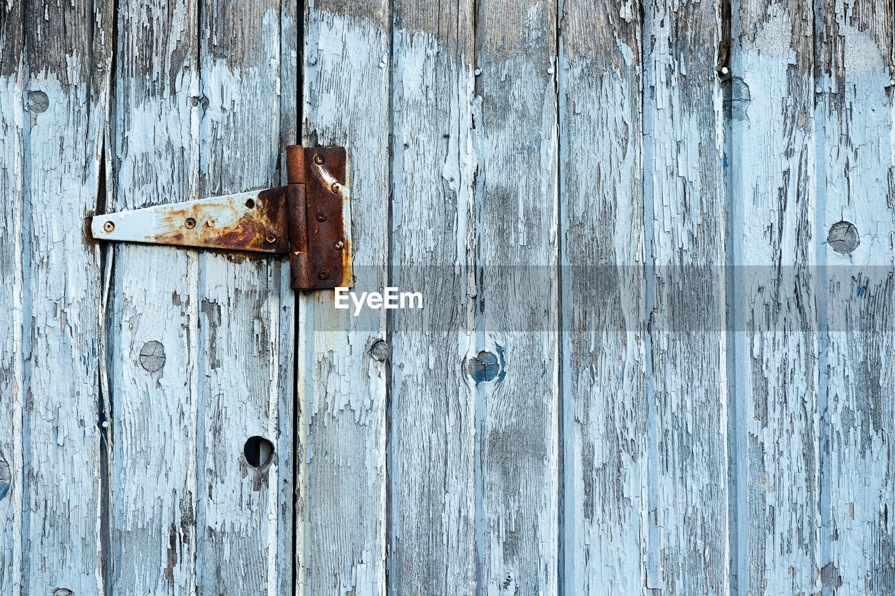 Close-up of old wooden door