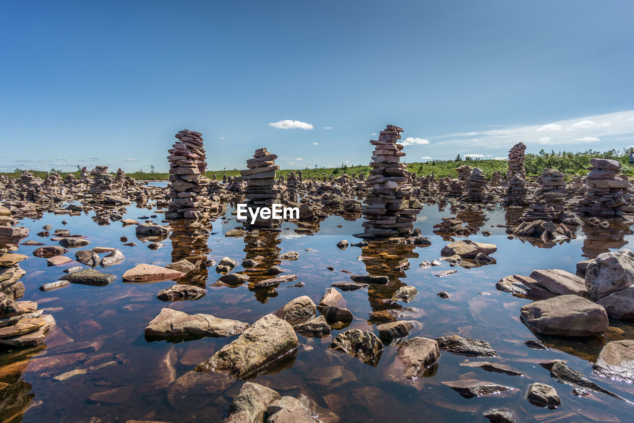 SCENIC VIEW OF ROCKS AGAINST SKY