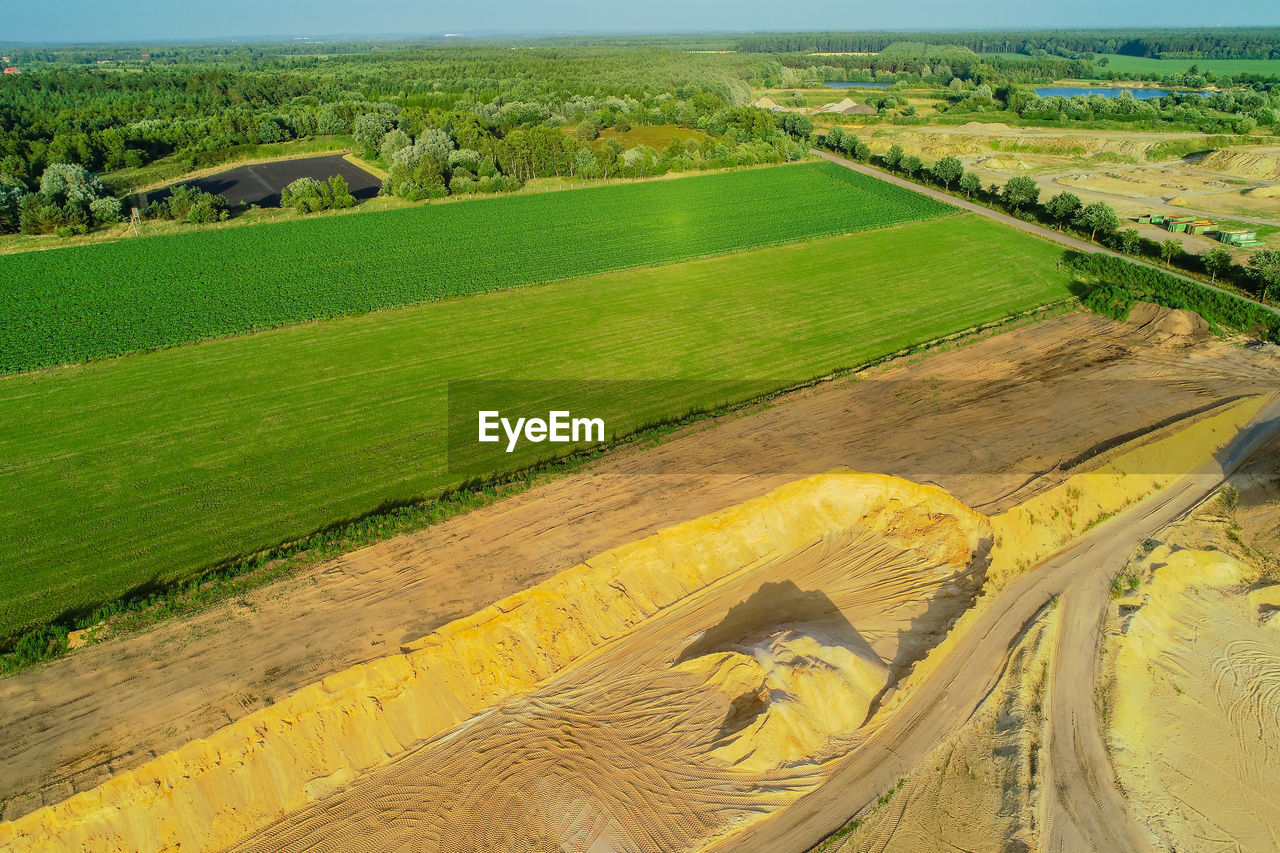 Aerial view of landscape