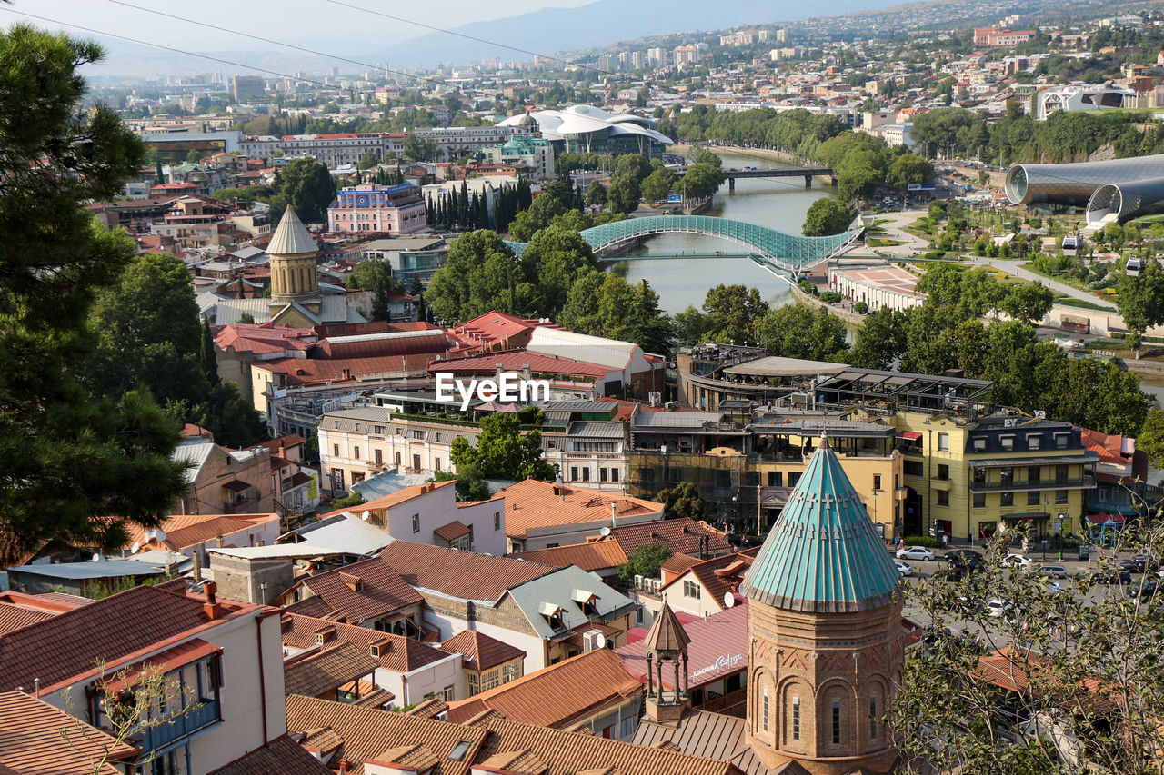 Beautiful panoramic view of tbilisi