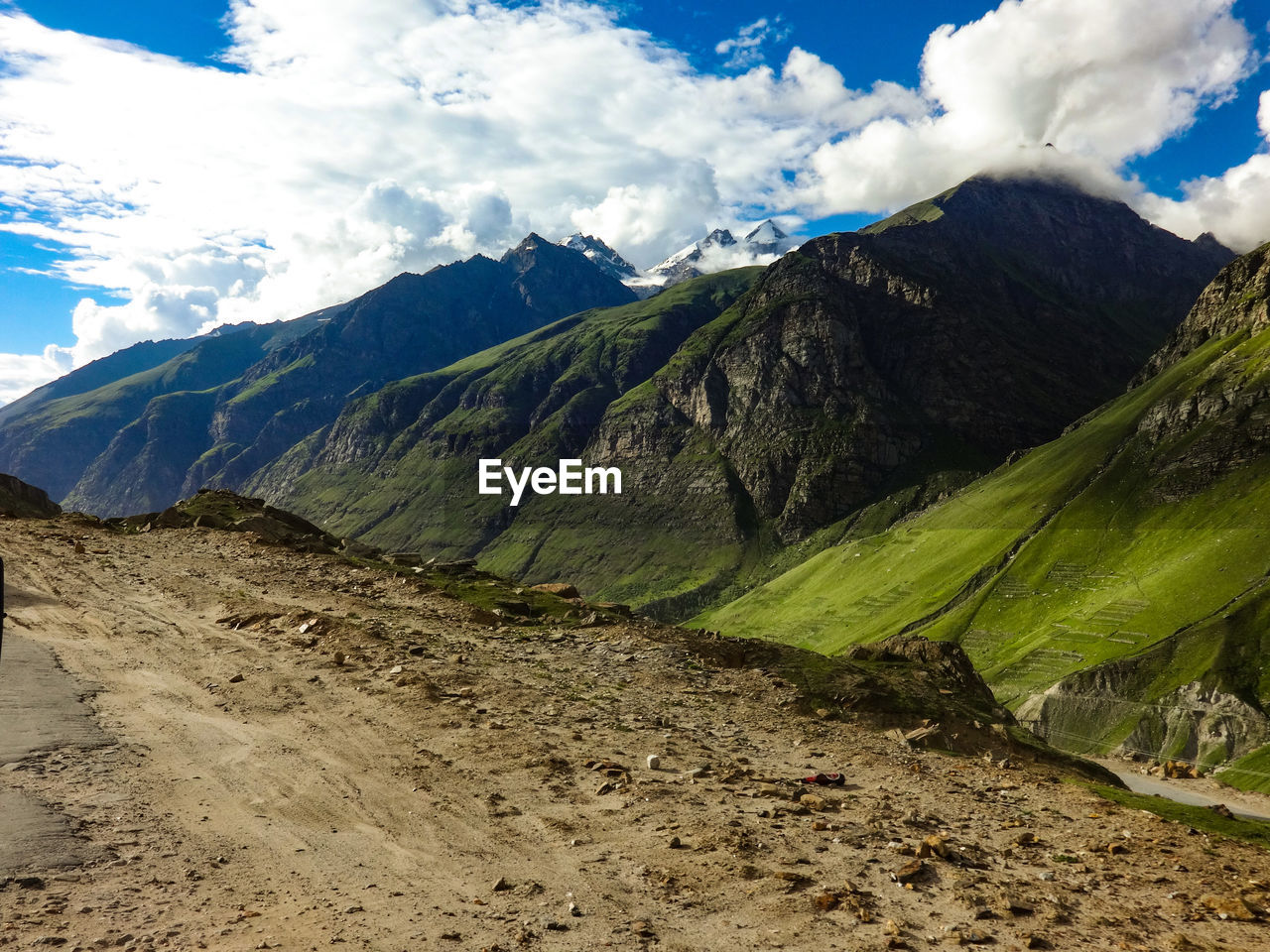 Low angle view of mountains against sky