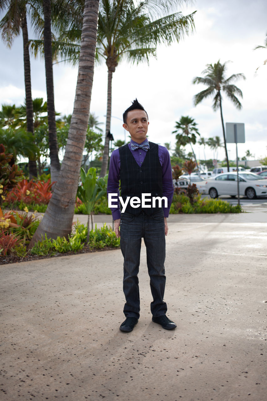 Full length of man standing on street