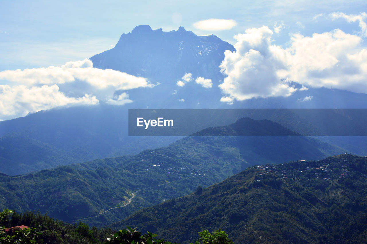 AERIAL VIEW OF MOUNTAINS AGAINST SKY