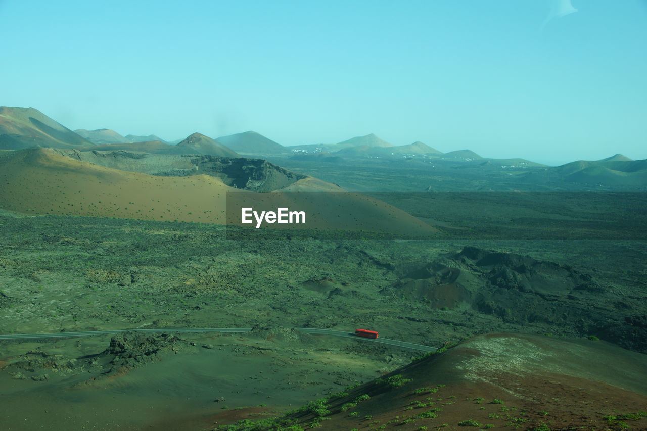 Scenic view of landscape against clear sky