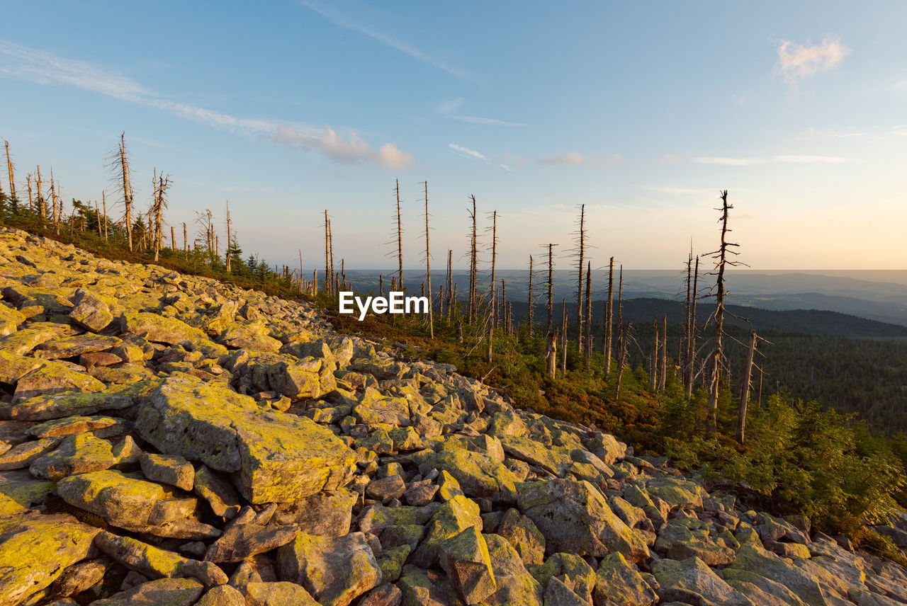 SCENIC VIEW OF ROCKS AGAINST SKY