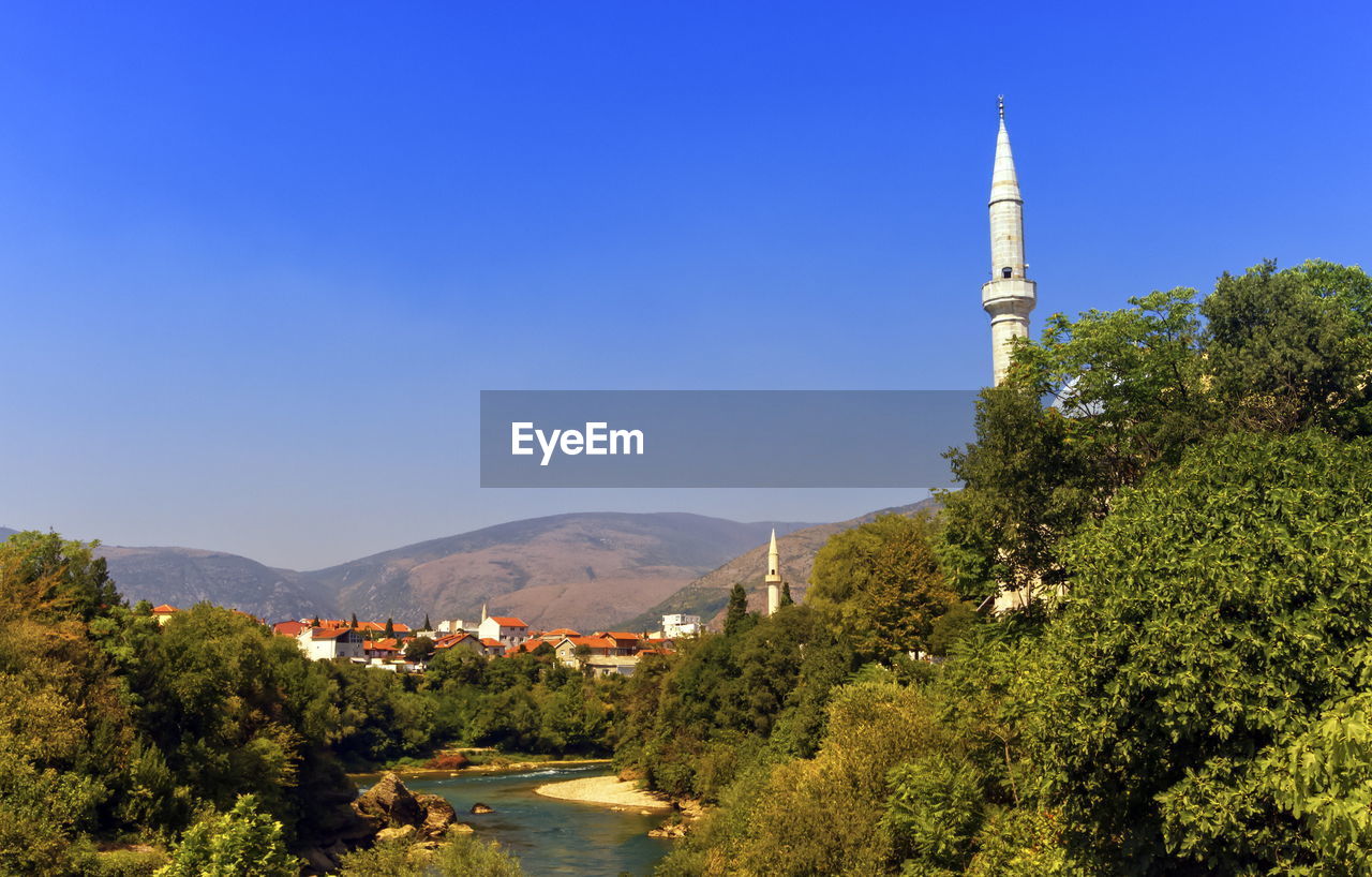 View of old city of mostar by day, bosnia and herzegovina