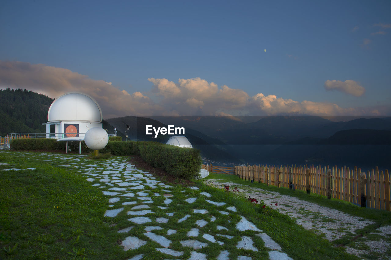 A beautiful astronomical observatory in the dolomites.