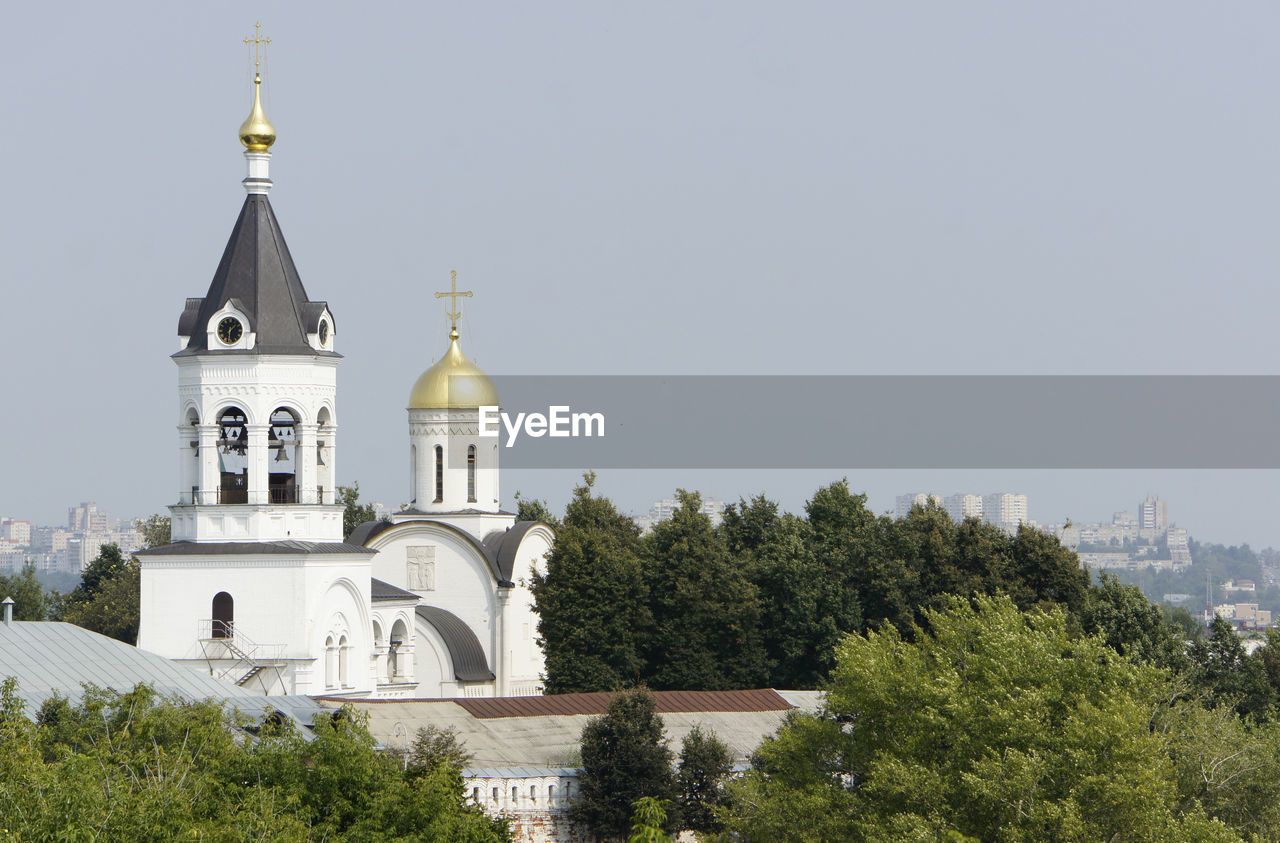 View of a church surrounded by trees