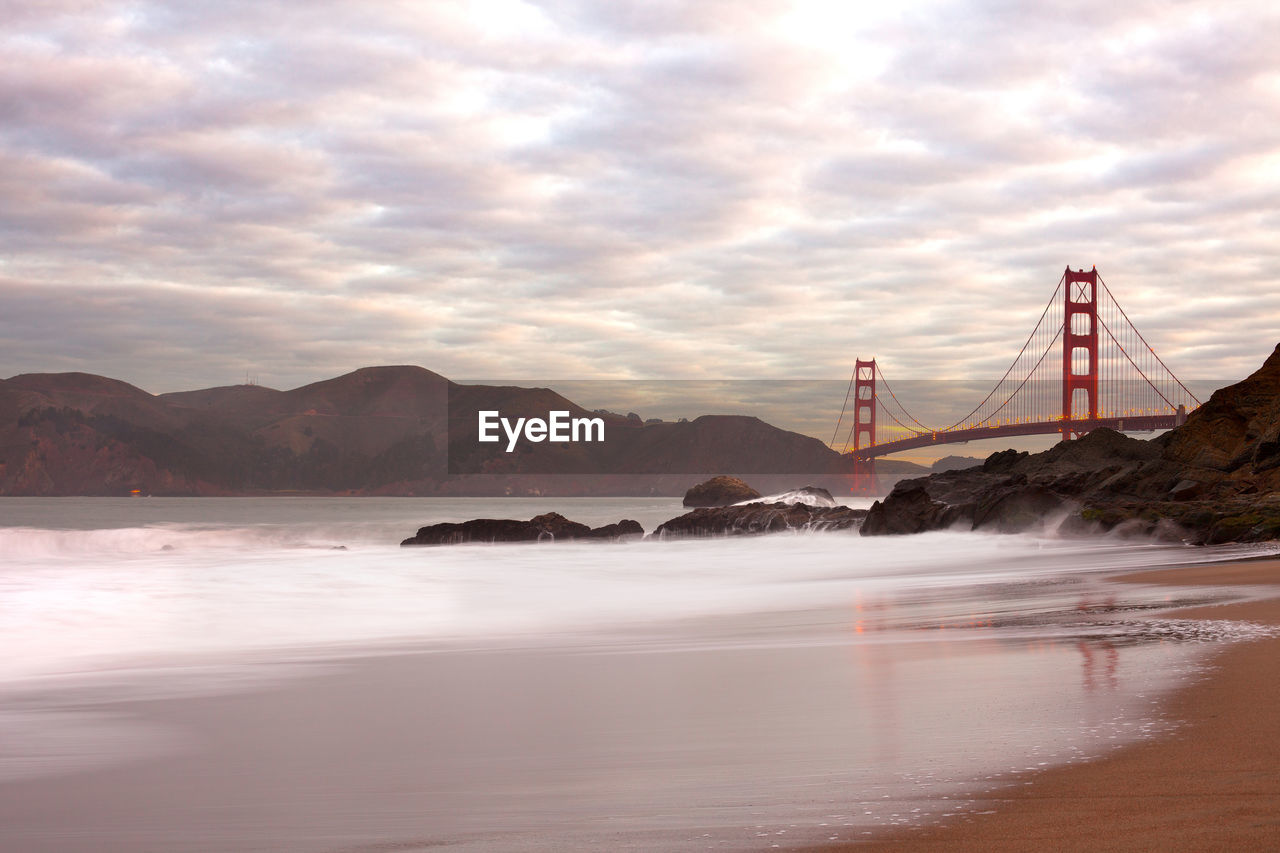 Golden gate bridge from baker beach, san francisco, california, usa