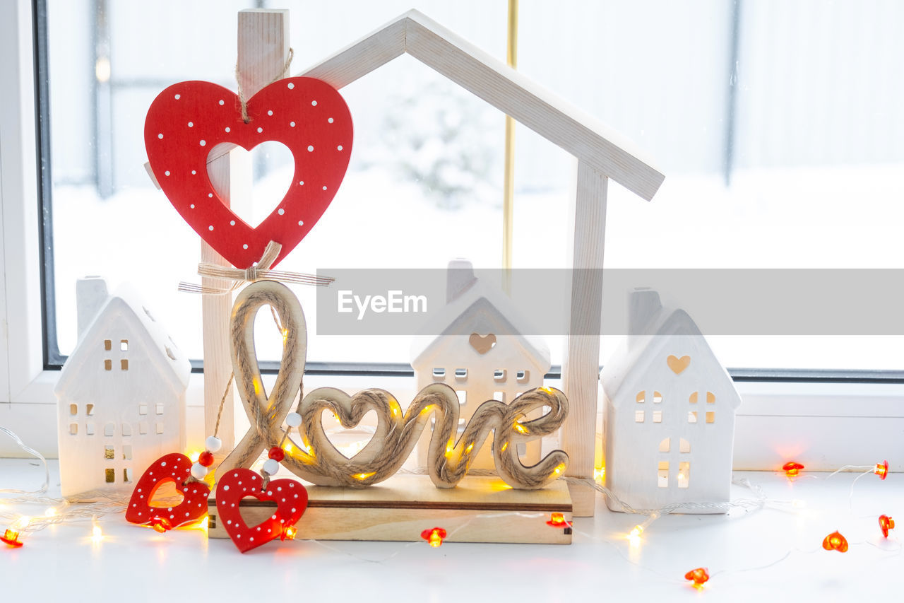 heart shape, love, positive emotion, red, font, celebration, emotion, no people, indoors, decoration, valentine's day, holiday, gift