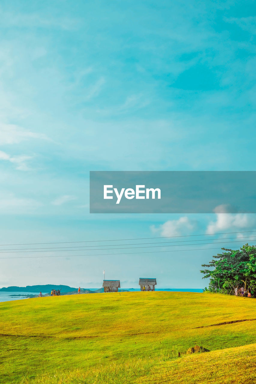 Scenic view of land against sky