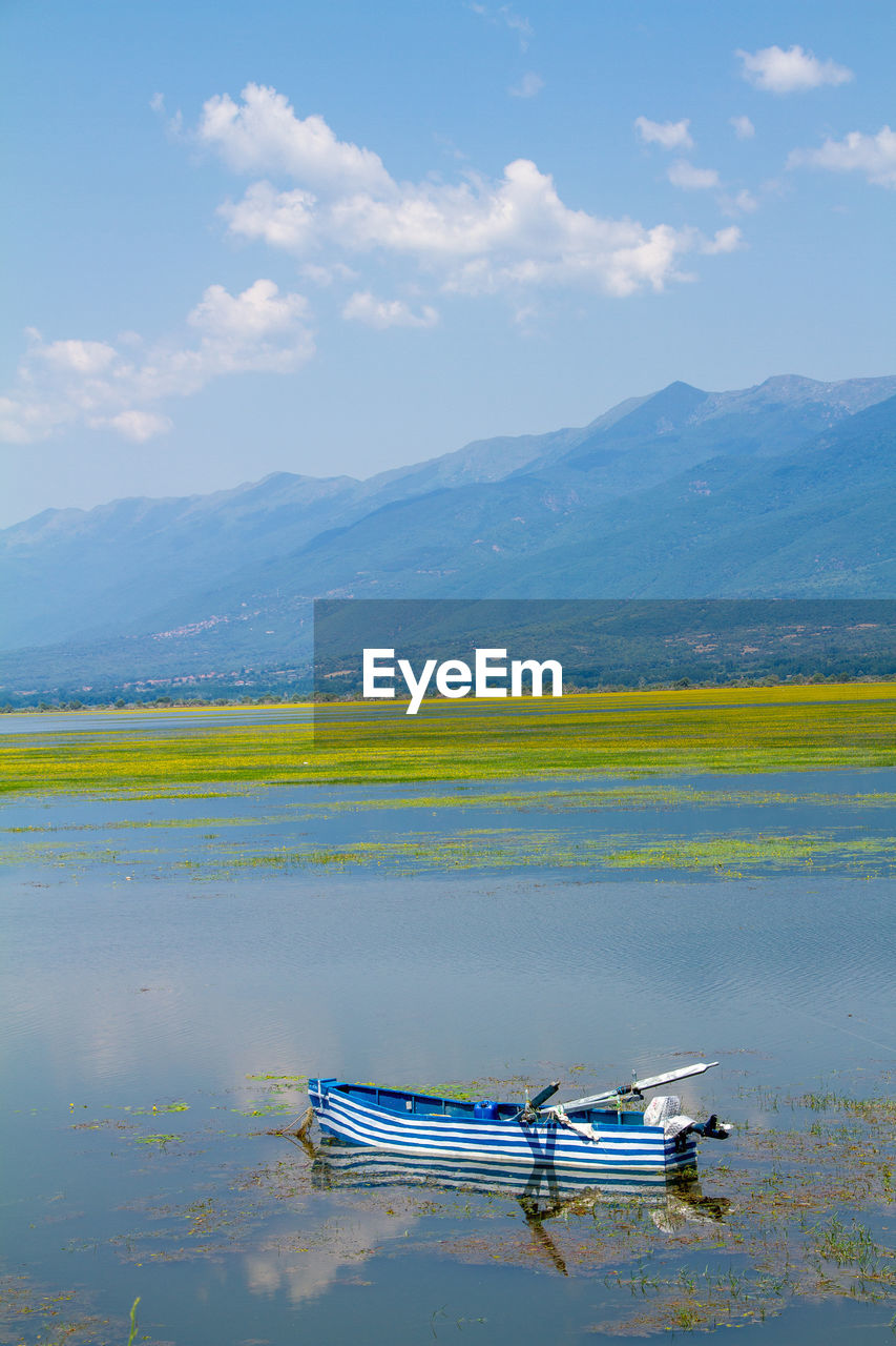 Kerkini, greece, july 13, 2021. lake kerkini is an artificial reservoir in central macedonia, 