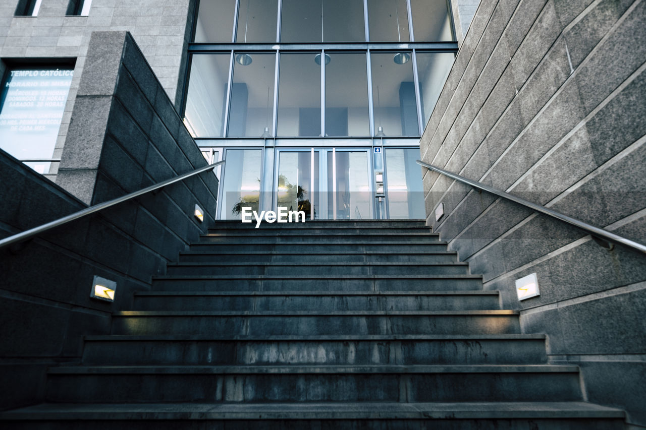 Low angle view of staircase in modern building