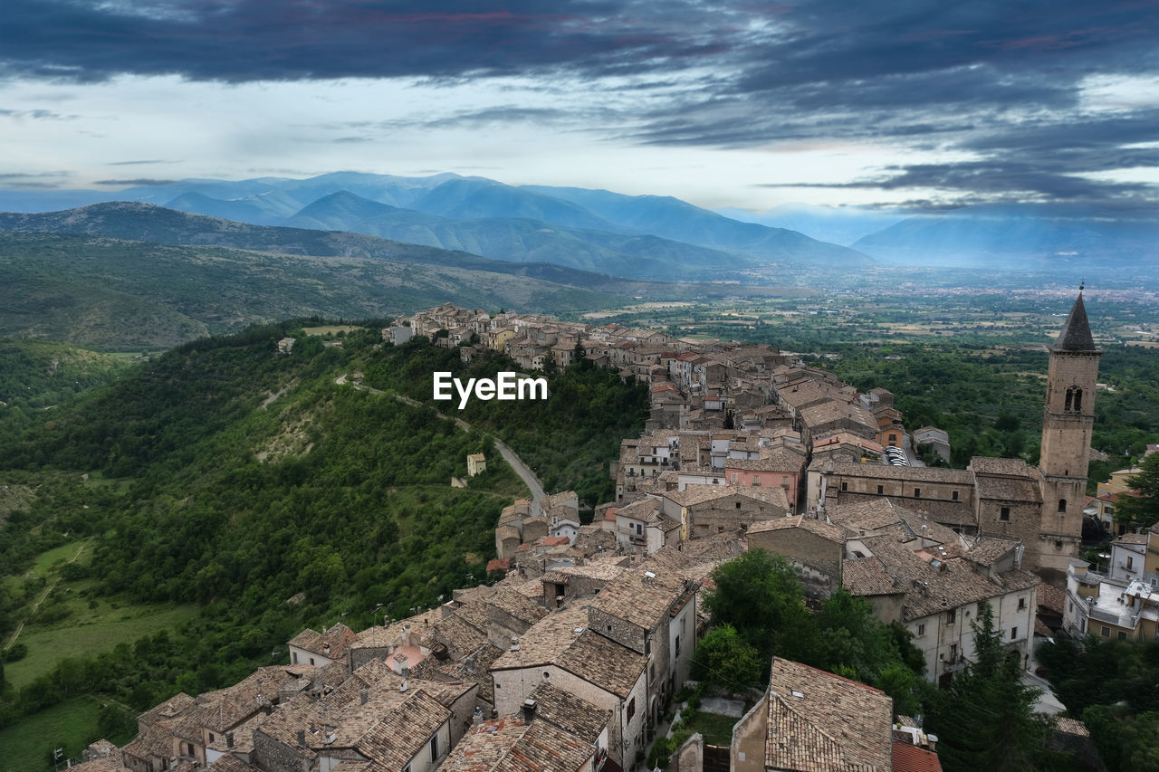 Medieval town of pacentro in abruzzo italy