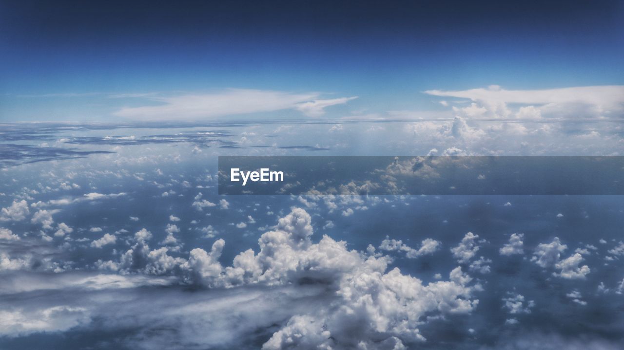 AERIAL VIEW OF CLOUDS AND SKY