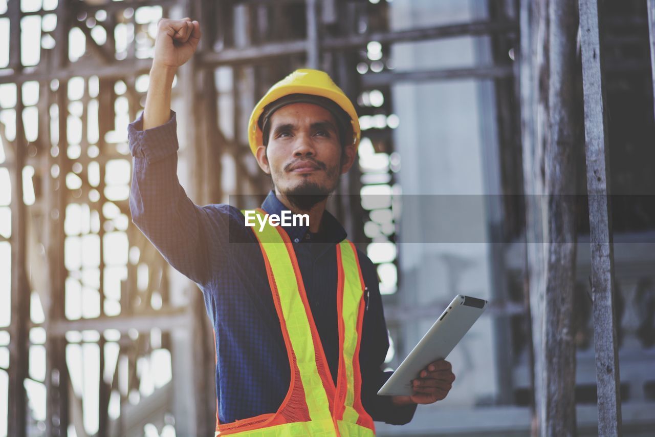 Man working at construction site