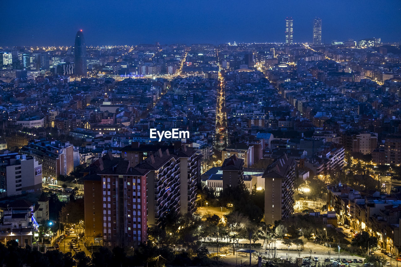 Panoramic of barcelona from turo de la rovira