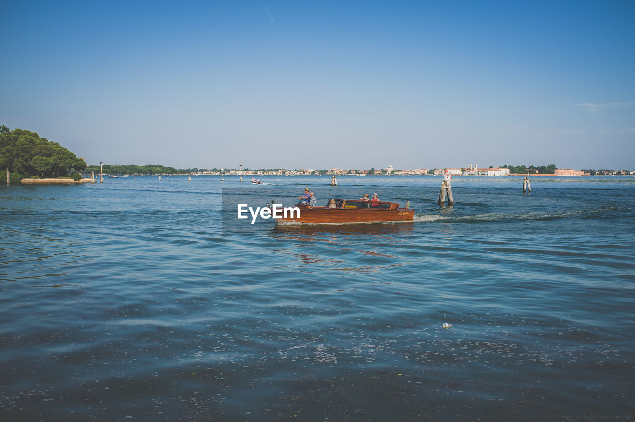 Boats in sea