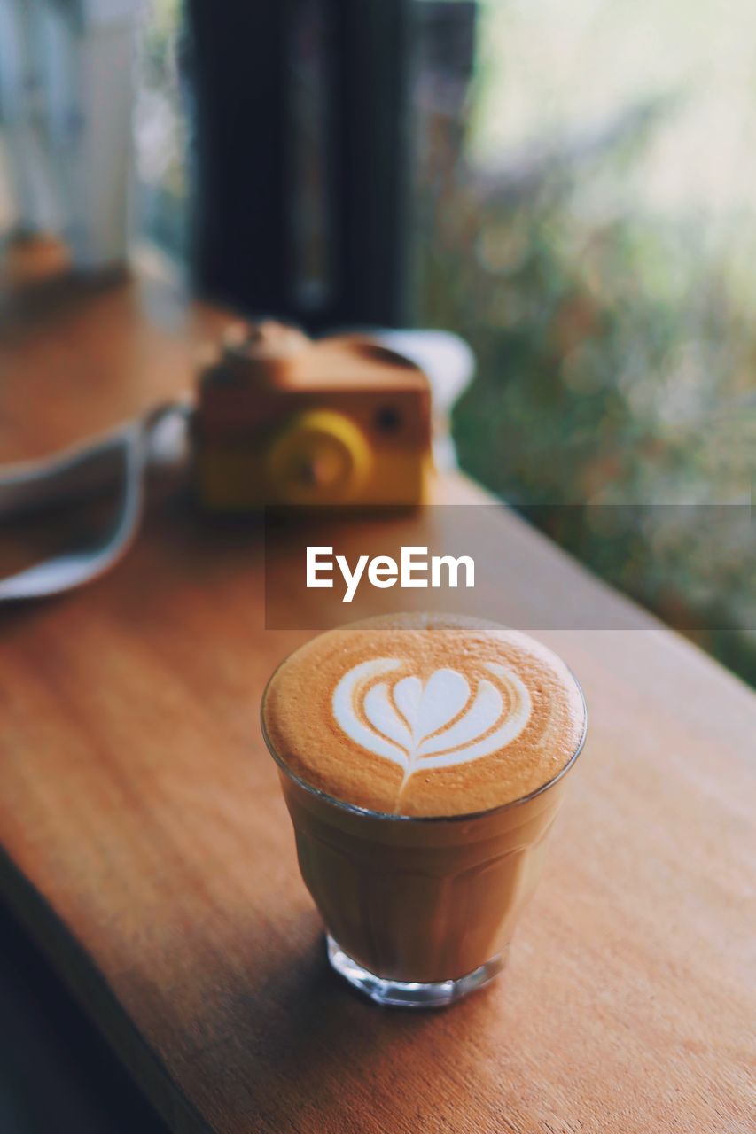 Close-up of coffee on table