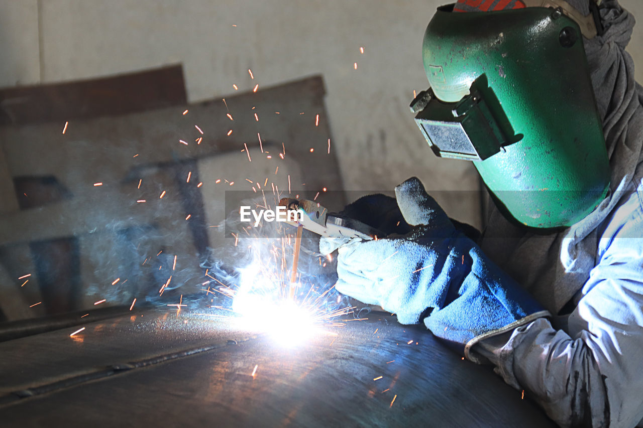 Man working in container