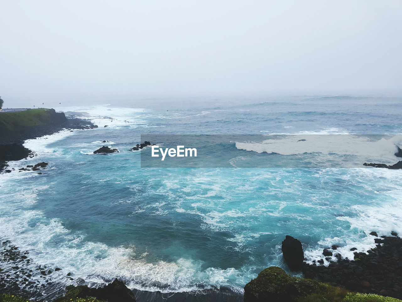 VIEW OF SEA AGAINST CLEAR SKY