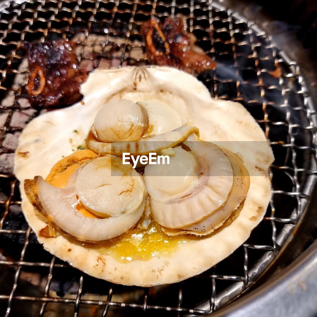 High angle view of food in plate