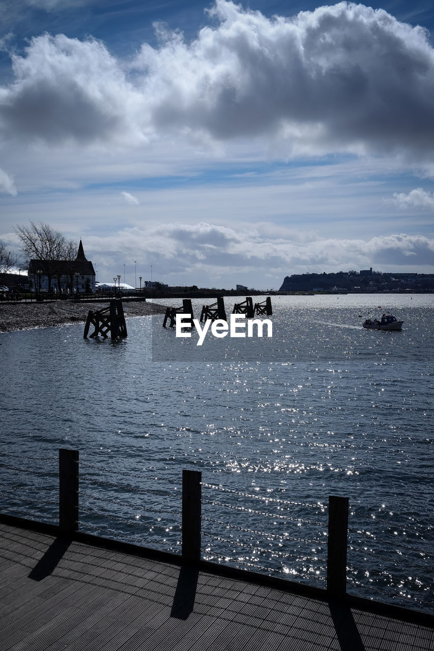 VIEW OF PIER OVER SEA