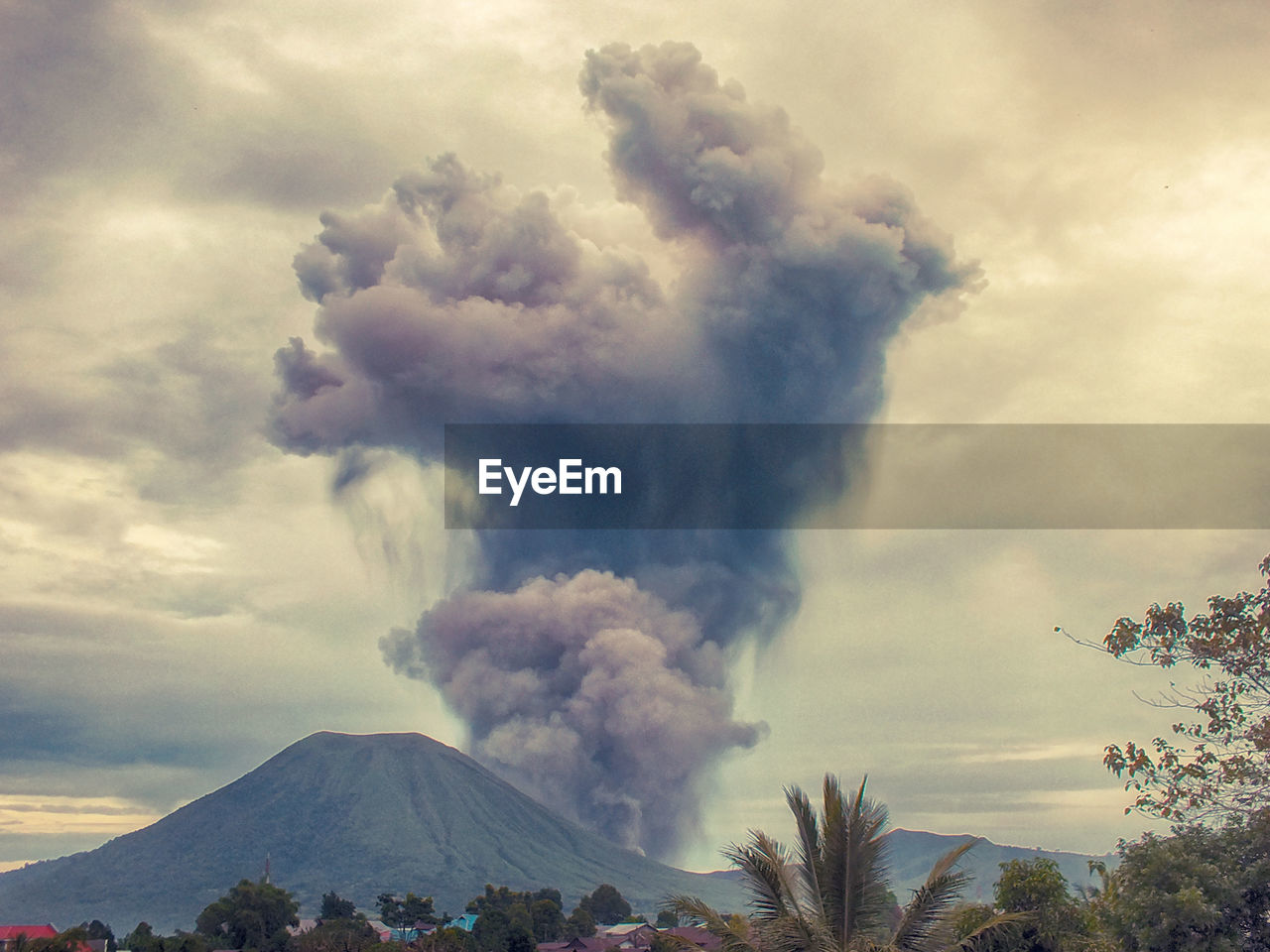 View of strokkur geyser during eruption