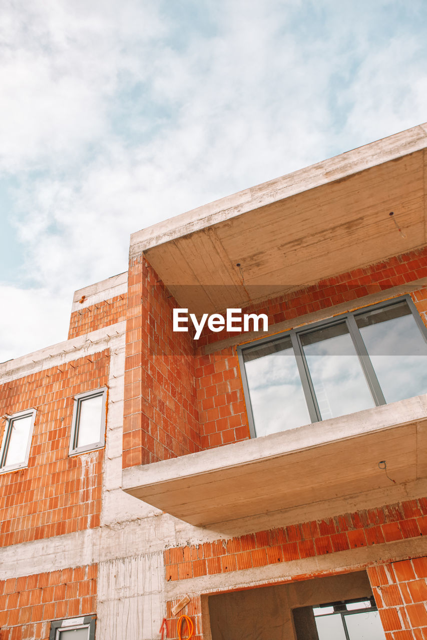 Low angle view of building against sky