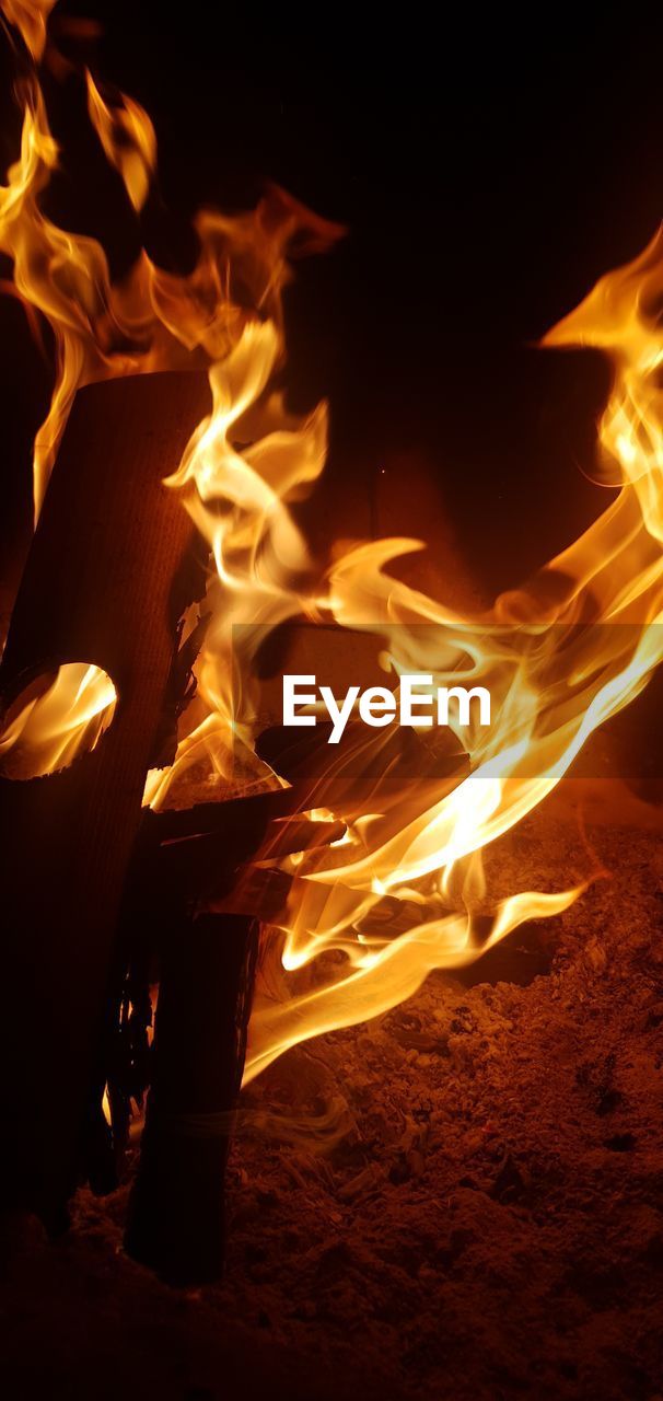 burning, fire, flame, heat, fireplace, campfire, nature, bonfire, no people, wood, orange color, communication, yellow, night, log, glowing, motion, sign, close-up, firewood