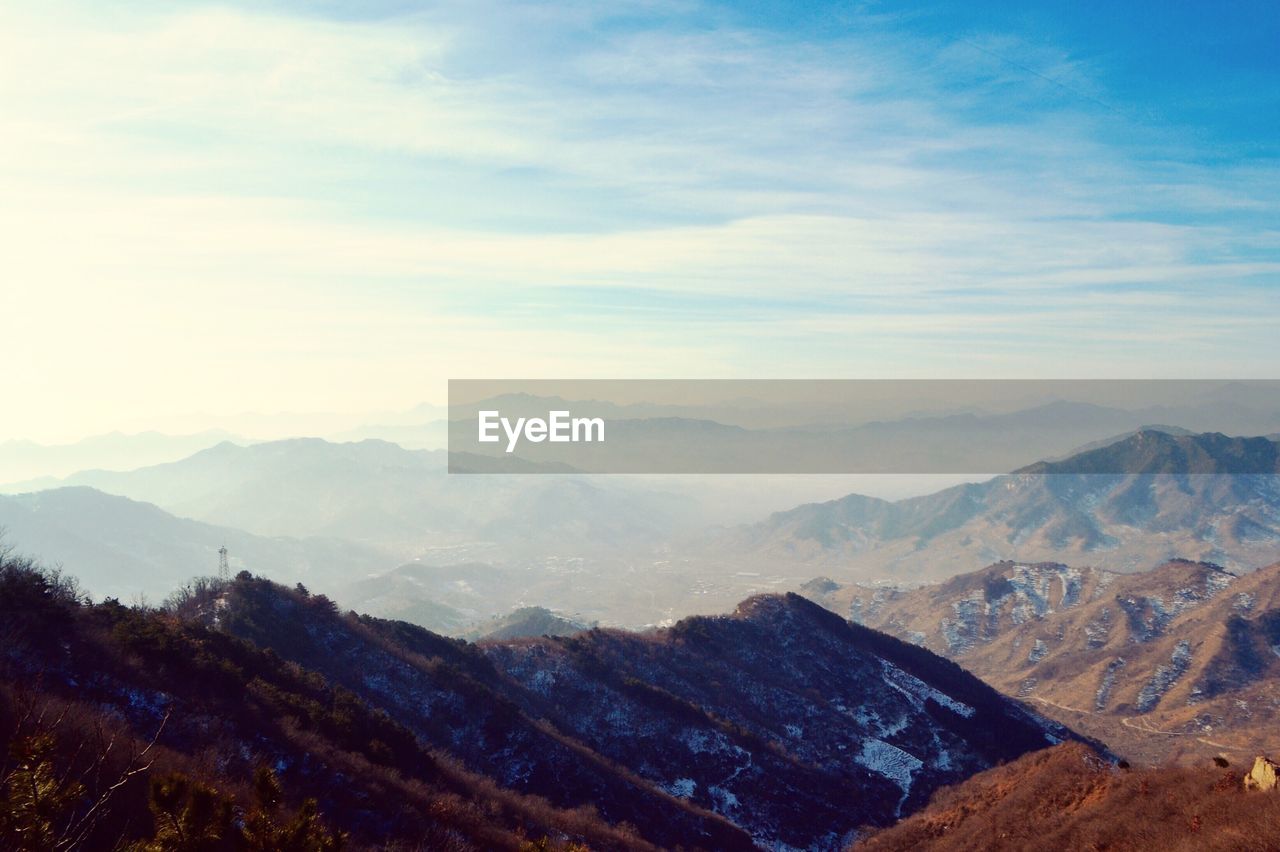 SCENIC VIEW OF MOUNTAIN RANGE AGAINST SKY