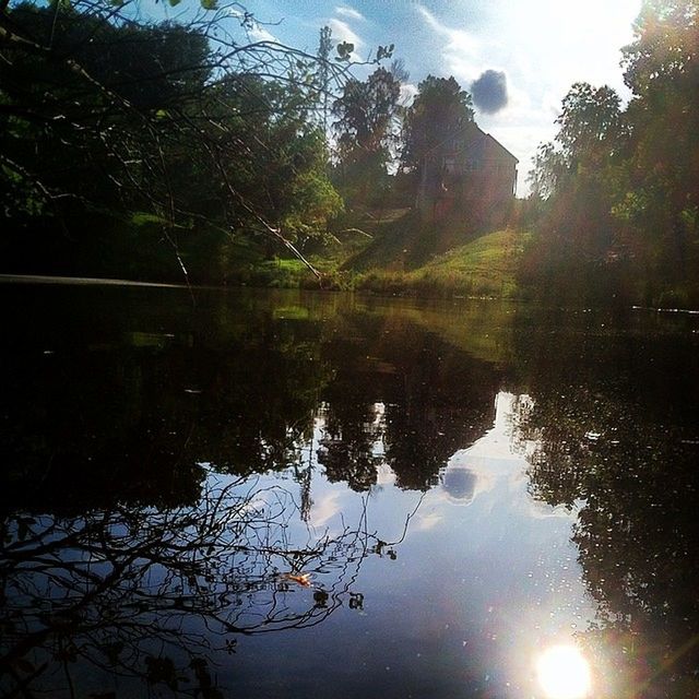 SCENIC VIEW OF CALM LAKE