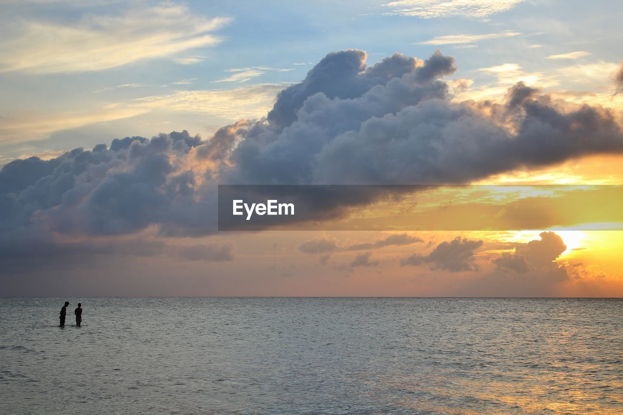 SCENIC VIEW OF SEA DURING SUNSET